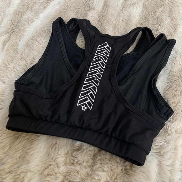 BARRY’S BOOTCAMP Black sports bra mesh cropped tank top extra small XS - Picture 6 of 7